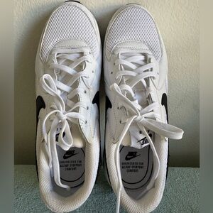 Nike White Athletic Shoes with Black Accents
